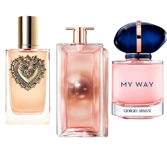 Dolce & Gabbana Devotion, My Way Giorgio Armani, Lancôme Idôle
